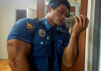 韩国最强壮警察，一身发达的肌肉，对罪犯有着威慑作用！